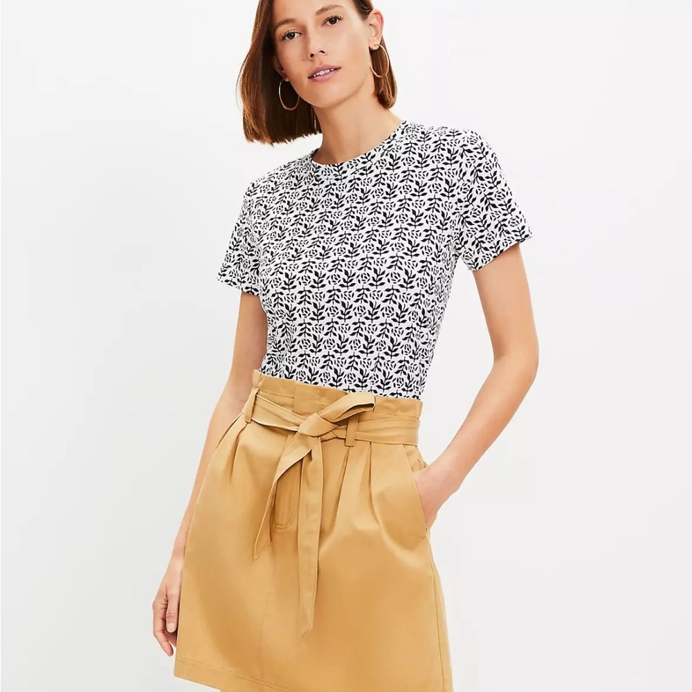 LOFT Tall Paperbag Tie Waist Pocket Skirt